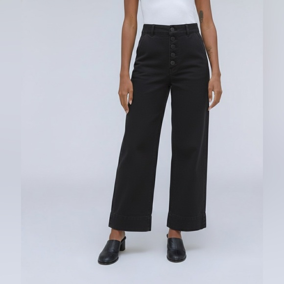 Everlane Wide Leg Crop Pants Size 0 - Picture 1 of 9